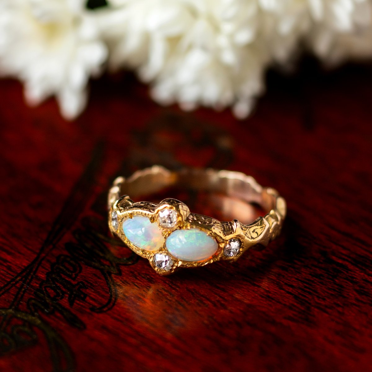 Victorian Opal and Diamond Ring