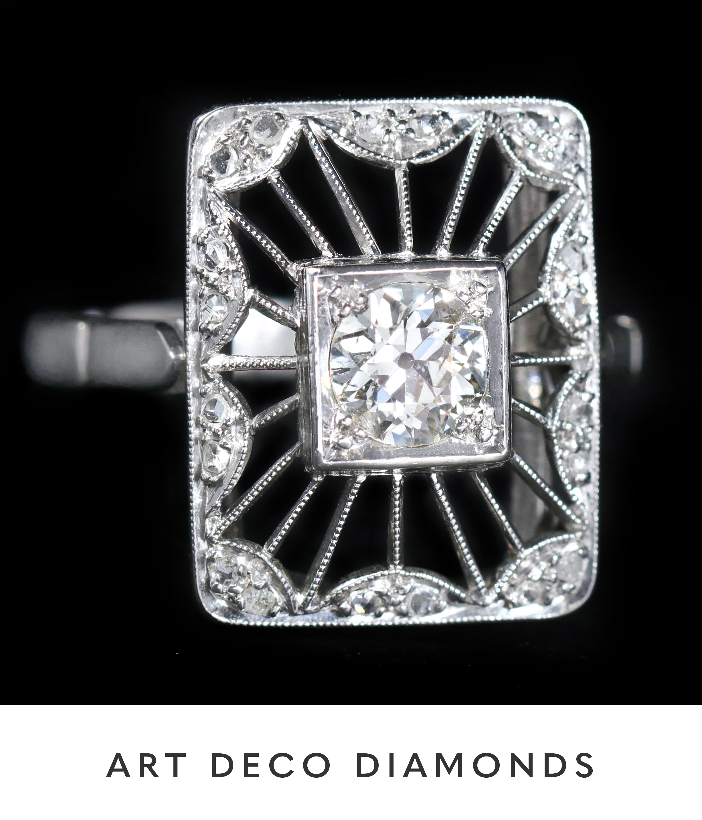 Art Deco Platinum and Diamond Ring